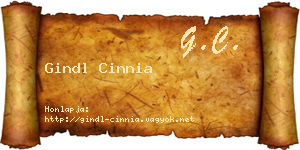 Gindl Cinnia névjegykártya